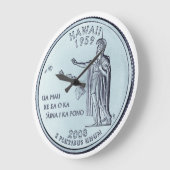 Tinted Hawaii Staat Quarter Design Große Wanduhr (Winkel)