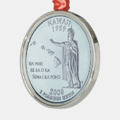 Tinted Hawaii Staat Quarter Design Ornament Aus Metall (Links)
