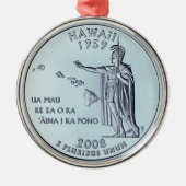 Tinted Hawaii Staat Quarter Design Ornament Aus Metall (Vorne)