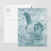 Tinted Hen Postkarte (Vorne/Hinten)
