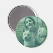 Tinted Lady and Dog Magnet (Vorderseite/Rückseite)