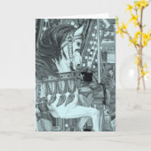 Tinted Merry Horse Karte (Gelbe Blume)