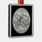 Tinted Mississippi Staat Quarter Ornament Aus Metall (Rechts)
