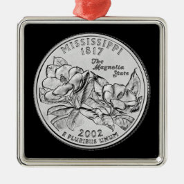 Tinted Mississippi Staat Quarter Ornament Aus Metall