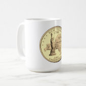 Tinted New York Staat Quarter Design Kaffeetasse (Vorderseite Links)