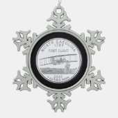 Tinted North Carolina Staat Quarter Schneeflocken Zinn-Ornament (Vorderseite)