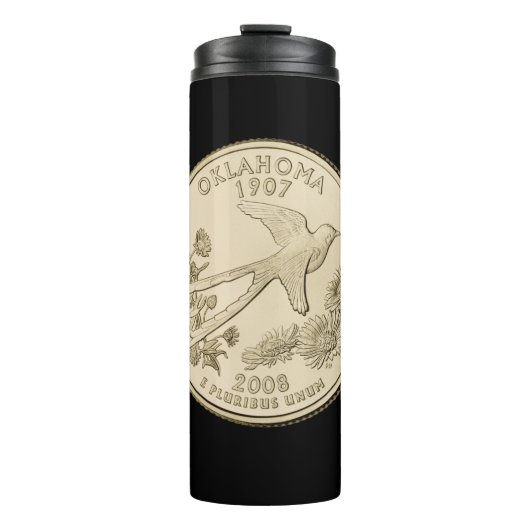 Tinted Oklahoma Staat Quarter Design Thermosbecher (Vorderseite)