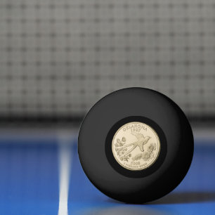 Tinted Oklahoma Staat Quarter Design Tischtennisball