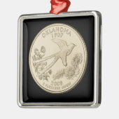 Tinted Oklahoma Staat Quarter Ornament Aus Metall (Links)