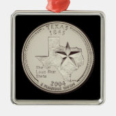 Tinted Texas Staat Quarter Ornament Aus Metall (Vorne)