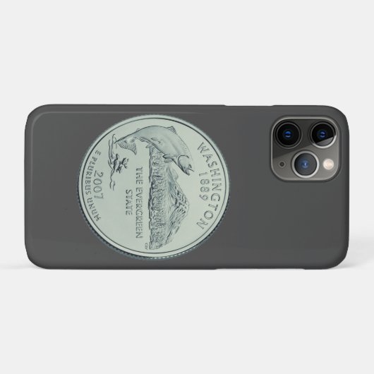 Tinted Washington Staat Quarter Design Case-Mate iPhone Hülle (Rückseite (Horizontal))