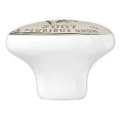 Tinted Wyoming Staat Quarter Design Keramikknauf (Seitenansicht)