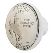 Tinted Wyoming Staat Quarter Design Keramikknauf (Rechts)