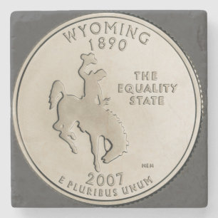 Tinted Wyoming Staat Quarter Design Steinuntersetzer
