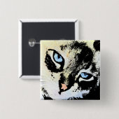 Tinten-Katzen-Knöpfe Button (Vorne & Hinten)