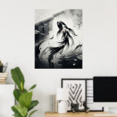 Tinten-Koi-Pinsel-Teich Poster (Heimbüro)