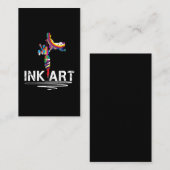 Tinten-Kunstt-shirt Visitenkarte (Vorne/Hinten)