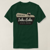 Tinten Lake Staat Park Texas Welcom Zeichen T-Shirt (Design vorne)