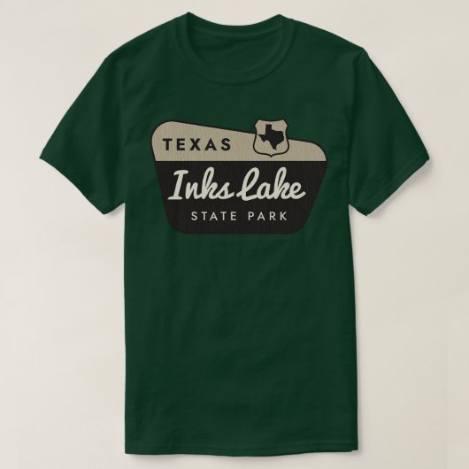 Tinten Lake Staat Park Texas Welcom Zeichen T-Shirt (Design vorne)
