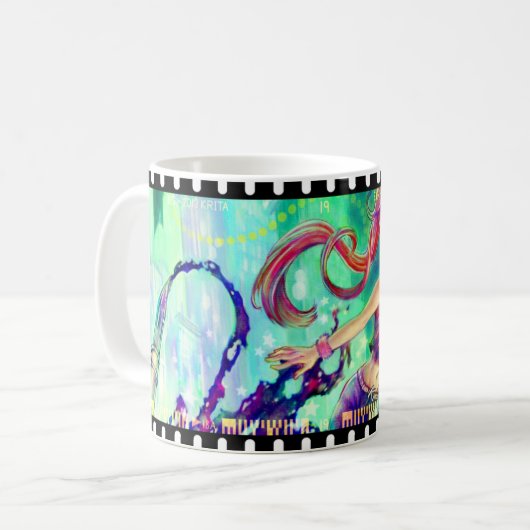 Tinten-Mädchen-schlichte Tasse (Vorderseite Links)