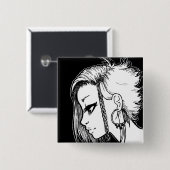 Tinten-Porträts (Panya) Button (Vorne & Hinten)