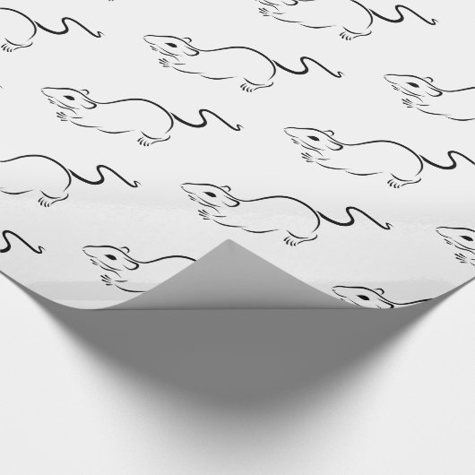 Tinten-Ratte Geschenkpapier (Ecke)