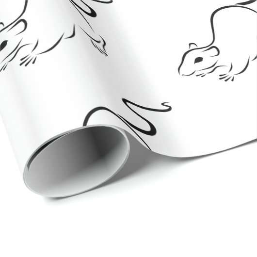 Tinten-Ratte Geschenkpapier (Rolleneckpunkt)