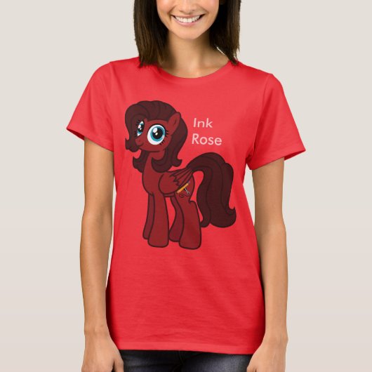 Tinten-Rosen-Shirt T-Shirt (Vorderseite)