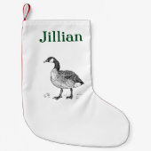 Tinten-Skizze-Gans-Entwurf Kleiner Weihnachtsstrumpf (Vorderseite)