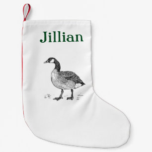 Tinten-Skizze-Gans-Entwurf Kleiner Weihnachtsstrumpf