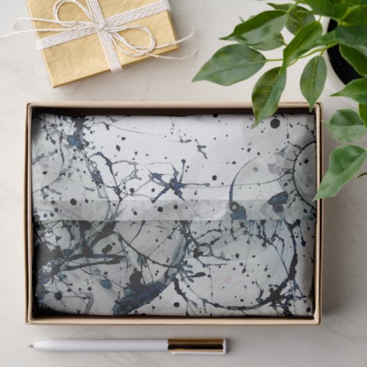 Tinten-Spritzer-abstrakte Kunst Seidenpapier (Geschenk)