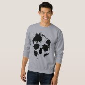 Tinten-Spritzer-Schädel Sweatshirt (Vorne ganz)