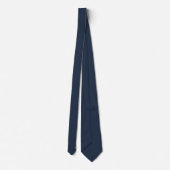 Tintenblau Moderne Initialen Minimalistisches Mono Krawatte (Rückseite)