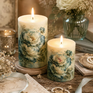 Tintenblaue Vintage-Botanische Rose Dekoupage Seidenpapier