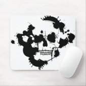 Tintenblöcke, die eine SchädelSilhouette erstellen Mousepad (Mit Mouse)