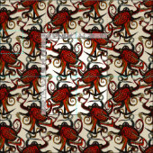 Tintencreme eines Oktopus Stoff (Kachel)