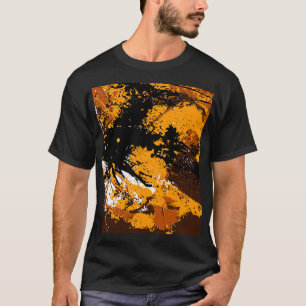 Tintenexplosion: Abstrakte, bunt abgestürzte Welle T-Shirt