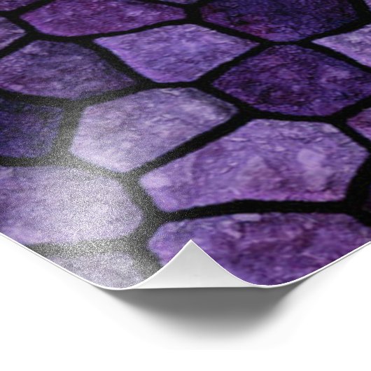 Tintenfass Blaues Kopfsteinpflaster Patchwork Terr Fotodruck (Ecke)