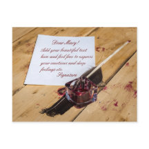 Tintenfass, Feder und Papier anpassbar