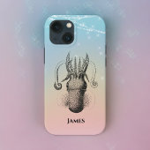 Tintenfisch-Abbildung auf Regenbogenpastel mit Nam Case-Mate iPhone Hülle