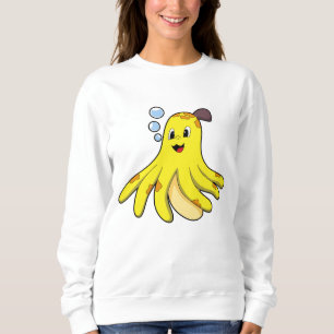 Tintenfisch als Banane Sweatshirt