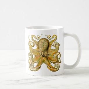 Tintenfisch Antiquität Illustration Meeresschmonst Kaffeetasse