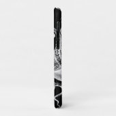 Tintenfisch auf Schwarz mit Monogramm Case-Mate iPhone Hülle (Hinten/Links)