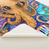 Tintenfisch auf See mit Personalisiertem Namen Sherpadecke (3/4)