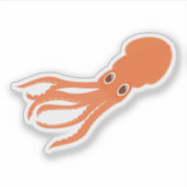 Tintenfisch Aufkleber (Vorderseite)