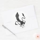 Tintenfisch-Aufkleber Runder Aufkleber (Umschlag)