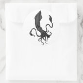 Tintenfisch-Aufkleber Runder Aufkleber (Tasche)