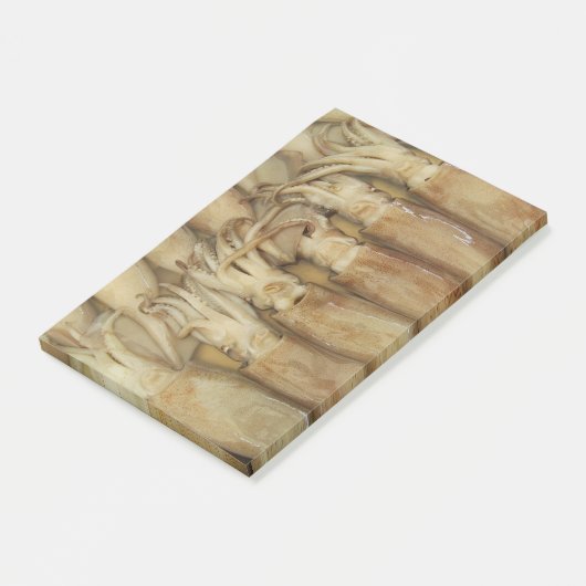 Tintenfisch - Calamari Post-it Klebezettel (angewinkelt)