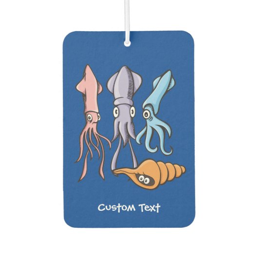 Tintenfisch Cartoon Autolufterfrischer (Vorderseite)