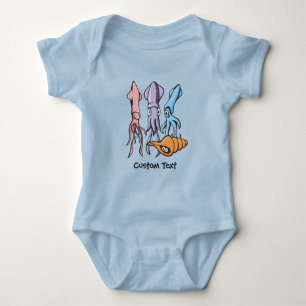 Tintenfisch Cartoon Baby Strampler